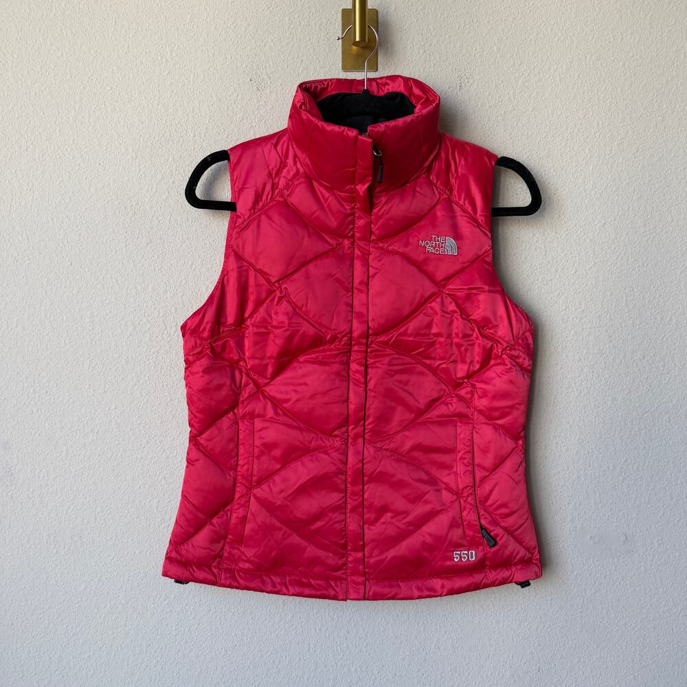 The North Face 550 Red Goose Down Puffer Vest Size XS